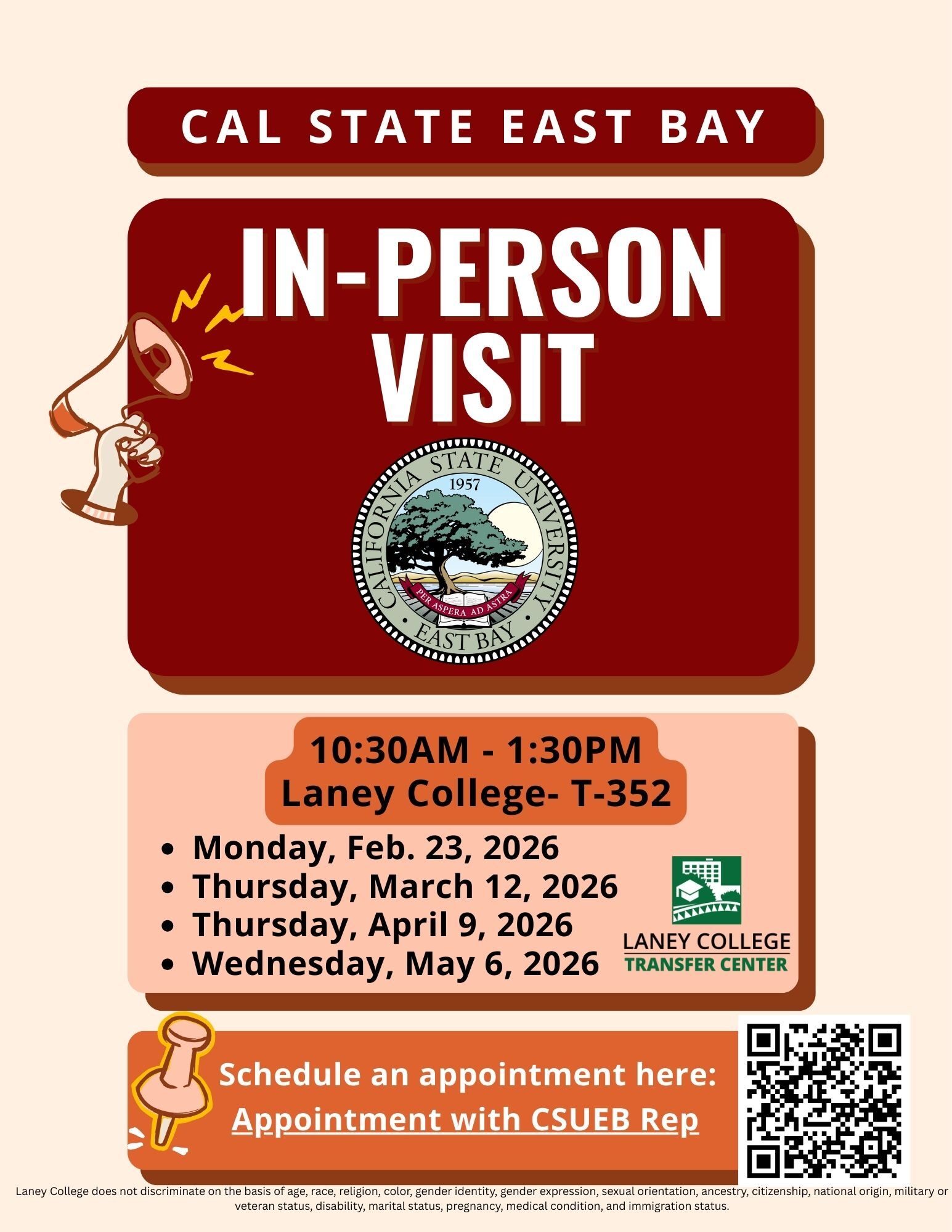 Cal State East Bay In-Person Visit